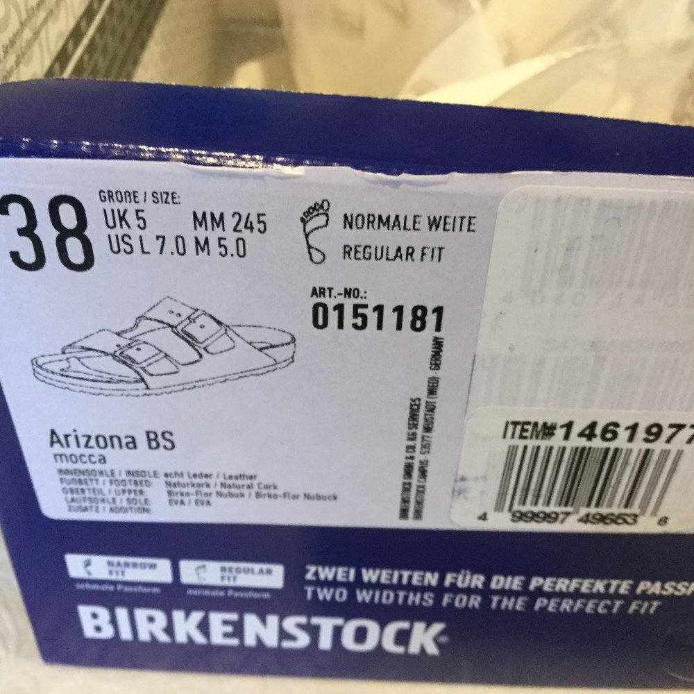 Birkenstock size 38 Brand New w/tags